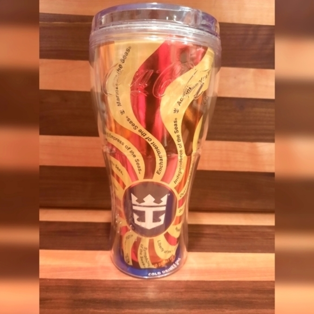 Royal Caribbean Cruise Line Coke RCCL Cup‎ Tumbler With Lid